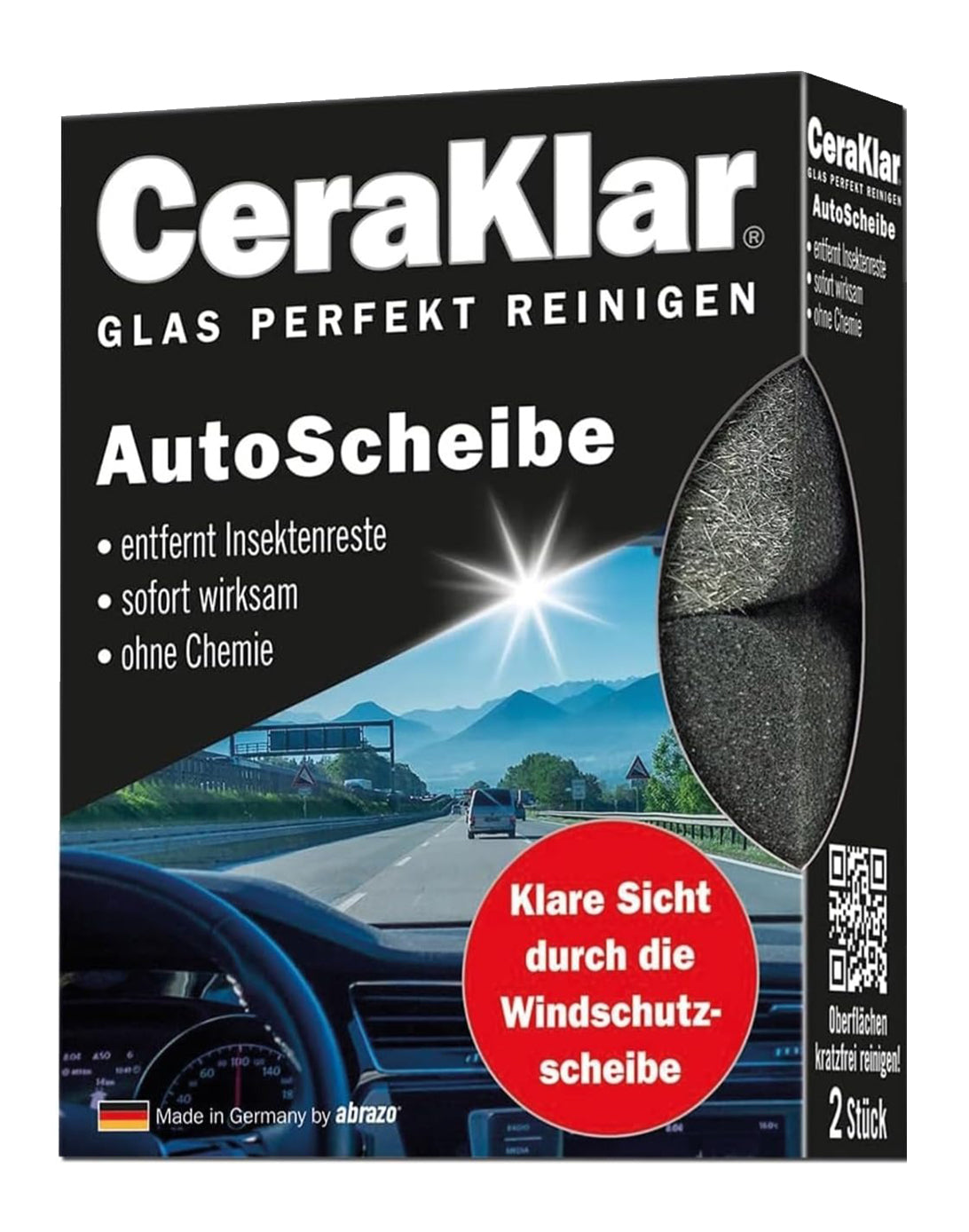 Abrazo Ceraklar Esponja Vidrios Automóvil 2 unid - Puntolimpieza